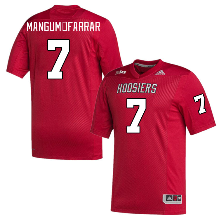 Men #7 Jacob Mangum-Farrar Indiana Hoosiers College Football Jerseys Stitched-Red